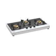 3 Burner Free Standing Glass Hob Forged Brass Burner with Flame Failure Device Auto Ignition