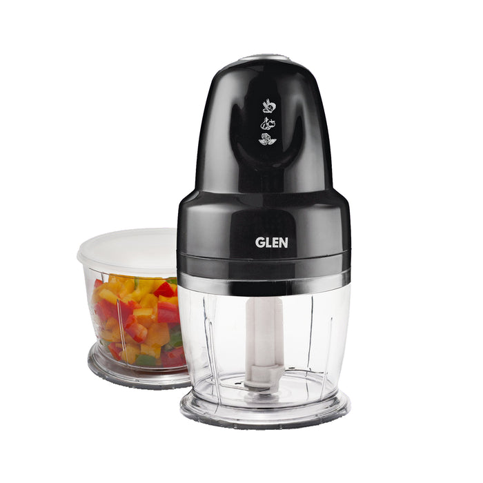Electric Vegetable Chopper, Whisking Disc Chops Nuts with Extra 0.4 Litres Bowl, 250W - Black (4043 Plus)