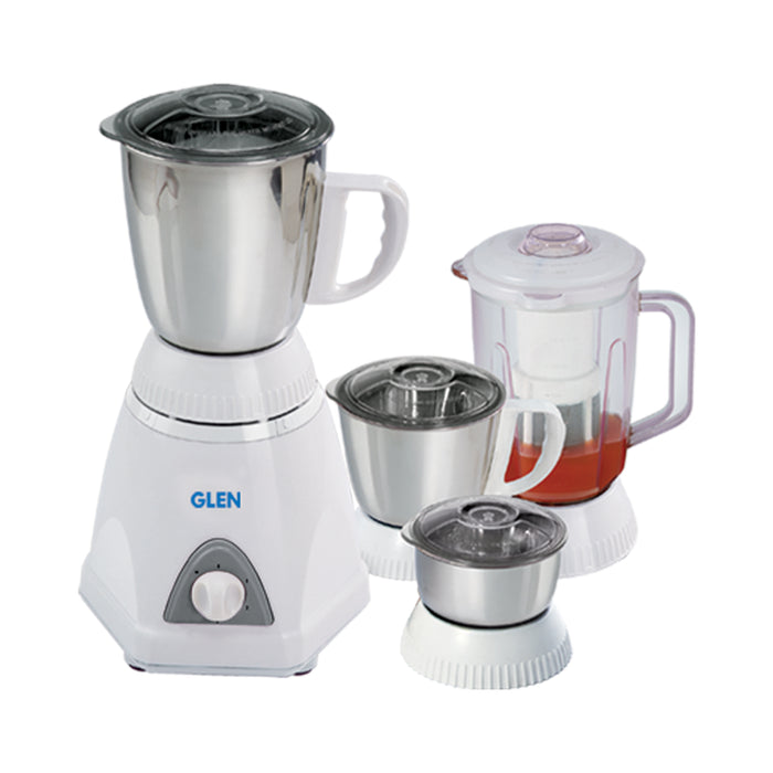 Mixer Grinder 750W with 1 Liquidiser Jar with Fruit Filter 3 Stainless Steel Jars - White (4026 Plus)