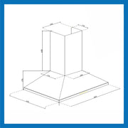 Pyramid Shaped Electric Kitchen Chimney Dimensions