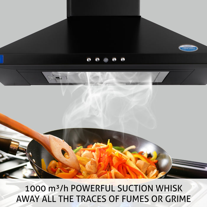 Pyramid Shaped Electric Kitchen Chimney with 1000 m3/h Powerful Suction