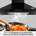 Pyramid Shaped Electric Kitchen Chimney with 1000 m3/h Powerful Suction