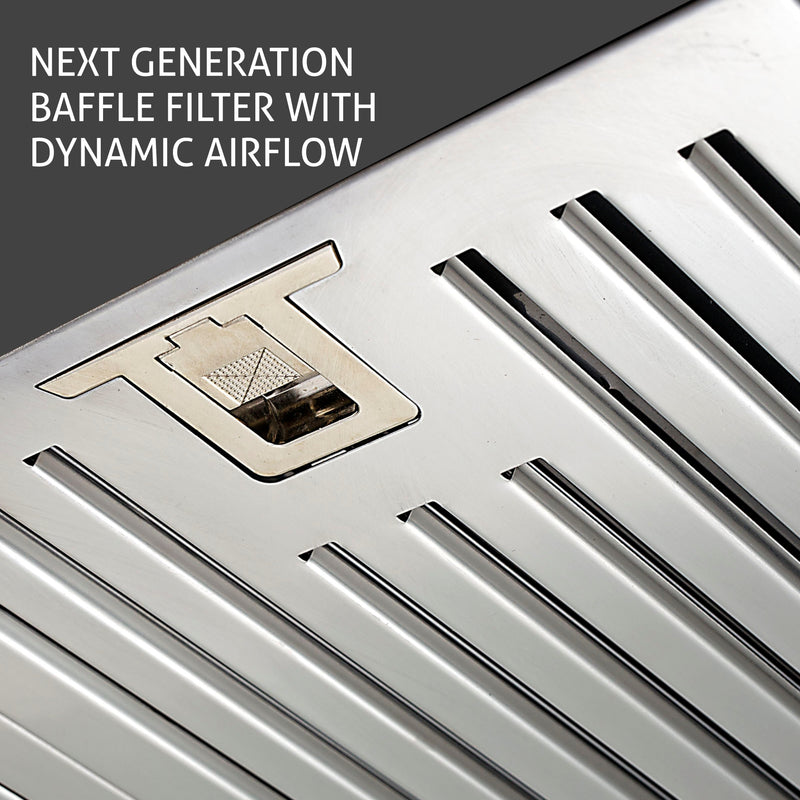 Pyramid Shaped Electric Kitchen Chimney with Baffle Filter