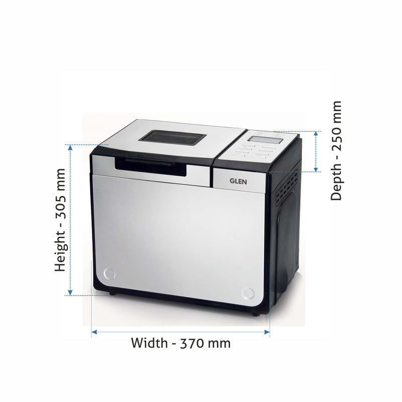 Bread Maker & Atta Kneader, Fully Automatic, 12 Pre-Set Functions, Electronic Control Panel 550W- Silver (3034)