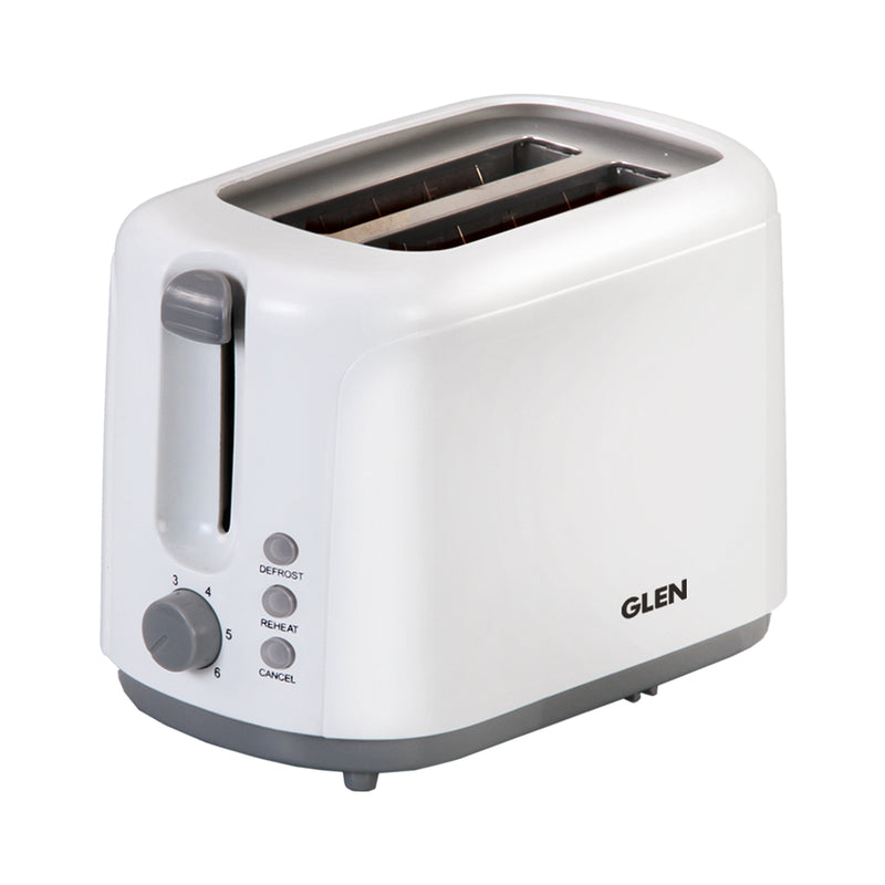 Electric Auto Pop-up 2 Slice Toaster, 750W, 6 Level Browning Control, Removable Crumb Tray - White (3019)