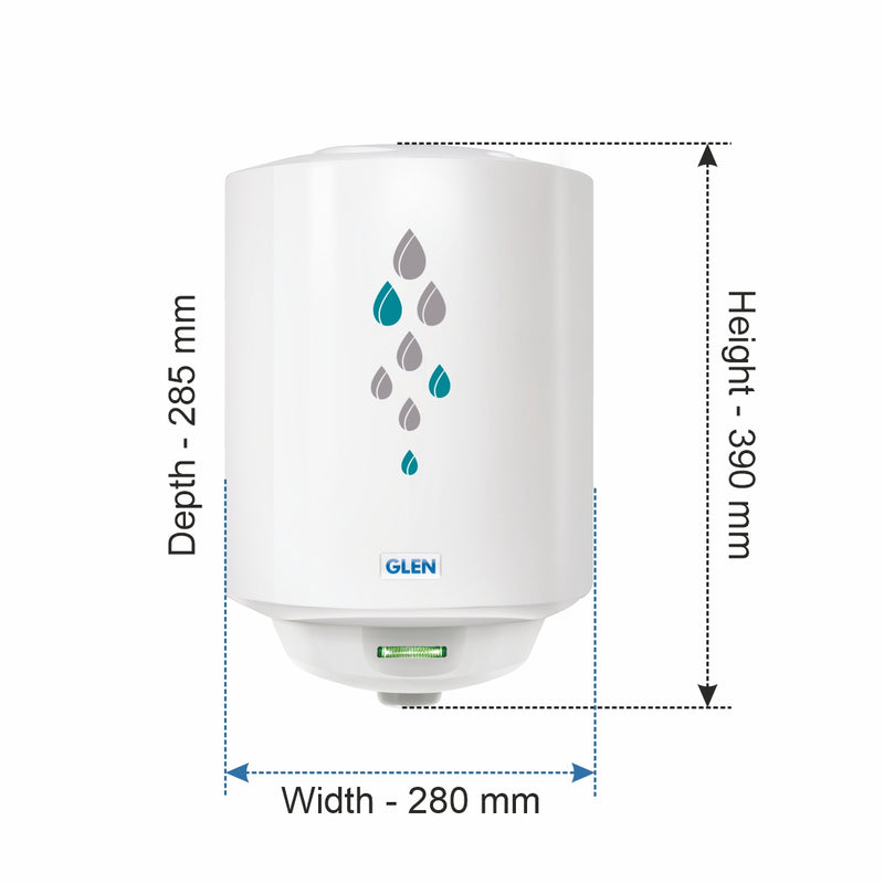 Water Heater 6 Litre 2000W 8 Bar Pressure Glasslined Element and Tank, Temperature control (7056)